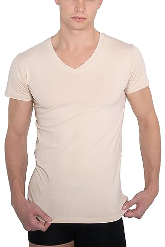 Invisible Organic Stretch Cotton Business Undershirt v-Neck