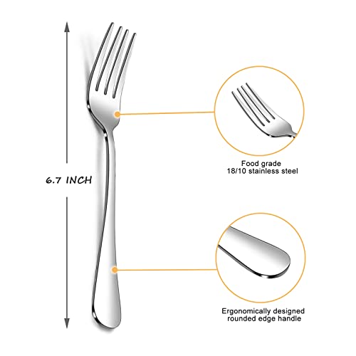 Santuo 6.7 INCH Dessert Forks Set - 8-Piece Stainless Steel Salad Forks Cream Fork Flatware Set Reusable thumb #1