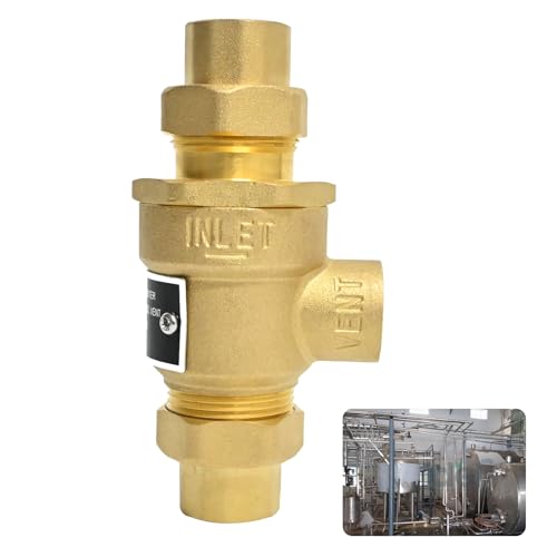 𝙉𝙚𝙬 1/2" 9D-M3 Dual Check Valve Backflow Preventer with Intermediate Atmospheric Vent, Brass backflow preventer Female Union Inlet and Outlet Connections, 190T012