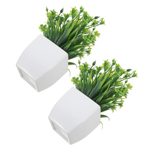 Milisten 2 Piezas De Plantas En Maceta Simuladas Plantas De Imitación Plantas De Interior Macetas Plantas Falsas De Interior para Escritorio Plantas Artificiales De Interior Plantas
