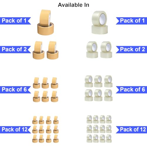 Image of Tidy Fox Cello Tape / 2 Inch x 65 mtr /Pack of 12 / Strong Transparent Packing Tape for Cartons, Shipping & E-Commerce Packaging