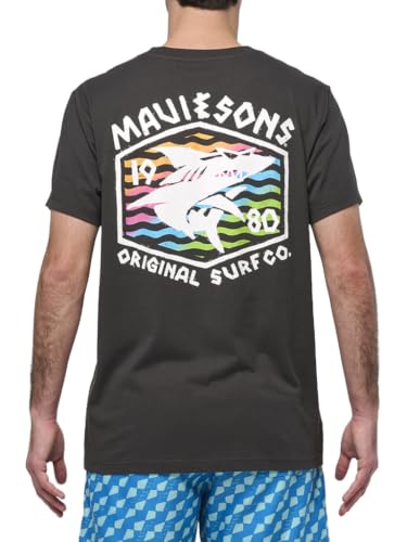 Maui and Sons Surf Thrasher Short Sleeve T-Shirt for Men & Women | Short Sleeve Crew Neck Graphic Tee Inspired by California Surf Culture & Designed for Everyday Comfort (Large)