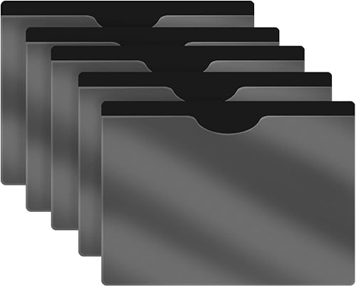 Doctor Stuff - Paquete de 50 carpetas de archivos de plástico de vinilo con bolsillos cerrados, tamaño carta, chaqueta de trabajo de carga frontal