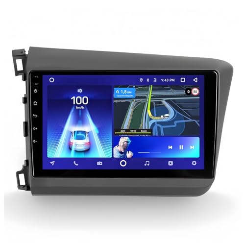 Navegación GPS para Coche para Honda para Civic 9 FB FK FD 2011-2015 para Coche Reproductor Multimedia de vídeo GPS Android 10 Sin 2din 2 DIN(Civic 9 CC2P 32G B)