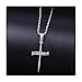 BGDRR Hip Hop Kreuz Anhänger Halskette Mikro pflastern Zirkonia Kreuz Halskette Schmuck (Color : 5, Size : Cuban Chain)