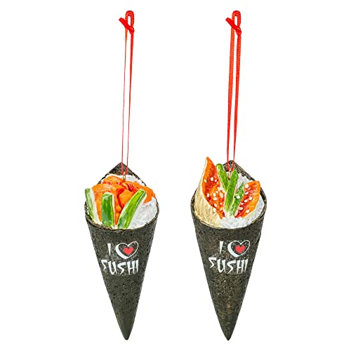 Adornos de rollo de sushi, 2 surtidos