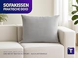 Traumnacht XXL Sofakissen 90x90 cm mit Cord Bezug + 2X Dekokissen 45x45 cm geschenkt, Öko-Tex Zertifiziert, produziert nach deutschem Qualitätsstandard