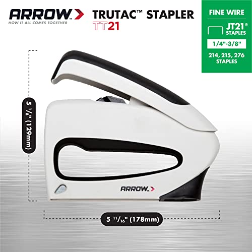 Arrow Tt21 Trutac Forward Action Staple Gun, Manual Push Stapler For Upholstery, Crafts, Decorating, And Repairs, Fits Jt21 Thin Wire Staples #TOP2