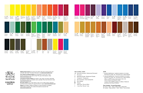 Winsor & Newton 2131435 Galeria Acrylfarbe, hohe Pigmentierung, lichtecht, buttrige Konsistenz, 120 ml Tube - Olivgrün Hell