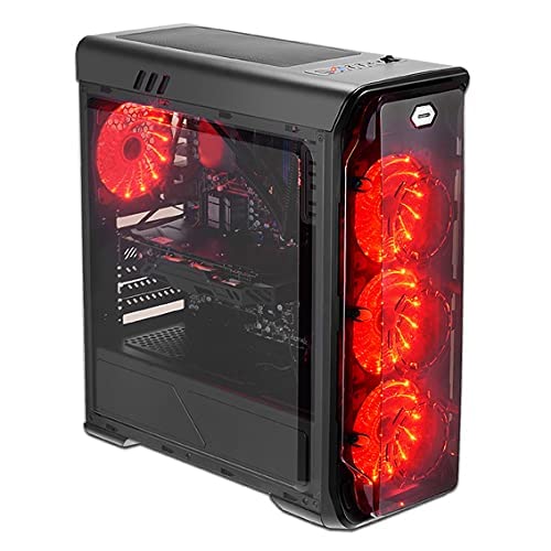 CAJA PC LC-POWER GAMING 988B - RED TYPHOON, MIDI TOWER, PC, METAL, NEGRO, ATX,MICRO ATX,MINI-ITX, JUEGO - Case PC - Immagine 2
