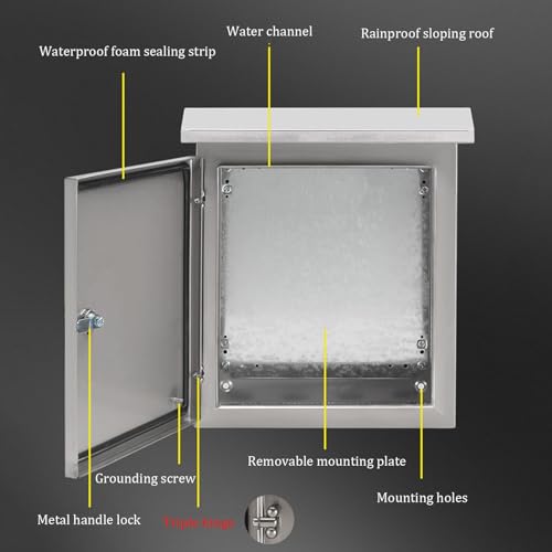 Boîte de jonction murale pour éclairage extérieur et boîtier de contrôle étanche 40cm - 6