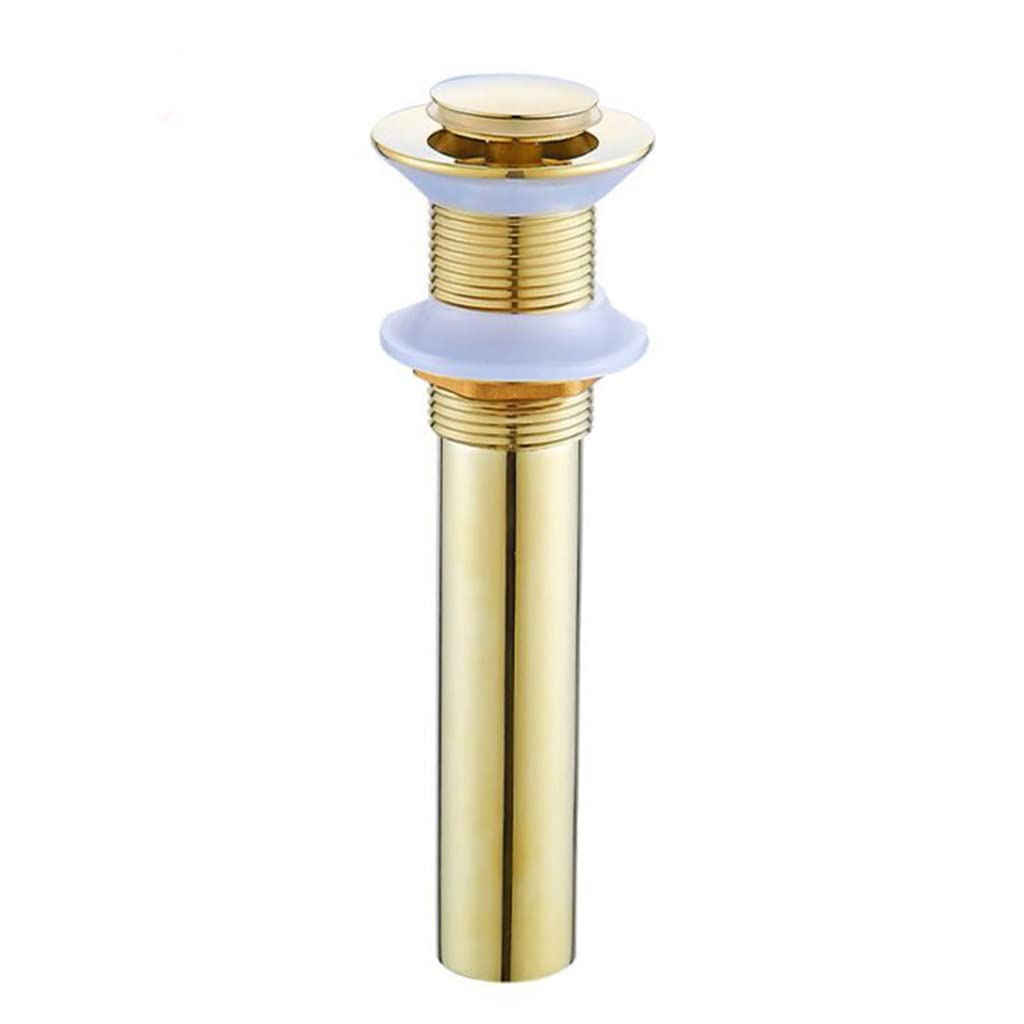 Accesorios de baño escurridor emergente dorado con desbordamiento integrado