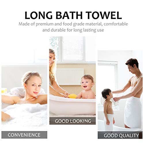 HEALLILY 2 Pcs Silicone Volta Purificador Esfoliante Corpo Longo para TrÃ¡s Massagem Escova Toalha d