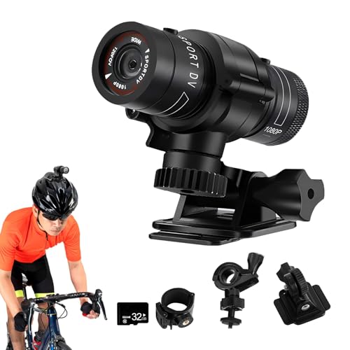 Hjälm actionkamera, 1080P 720P HD motorcykel sportkamera 120° vidvinkel med 32G minneskort stöder 128 G SD-kort videoinspelning och fotoinspelning för motorcykel cykelsport