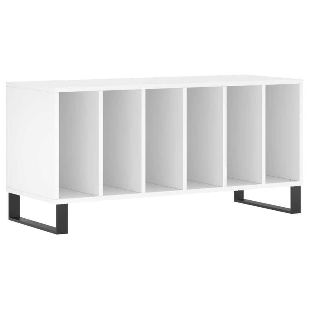 ShGaxin Mueble para Discos Madera contrachapada Blanco 100x38x48 cm, Estanteria CD, Mueble Tocadiscos, Mueble para Discos, Mueble para Vinilos, Mueble para Tocadiscos - 831756