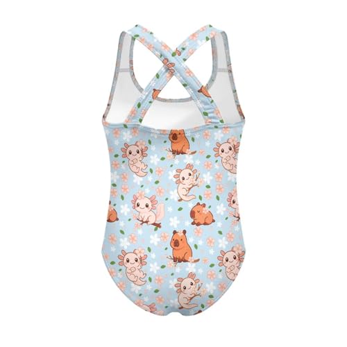 Image of Girls One-Piece Swimsuit for Swimming Lessons Beach Volleyball Pool Party Outdoor Training Quick Dry