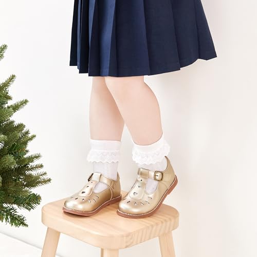 Image of PHIRAMIN Toddler Girl Mary Jane Dress Shoes-Little Girl School Uniform Shoes for Wedding Party