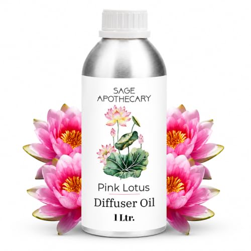 Image of Sage Apothecary Pink Lotus Diffuser Oil Natural Aromatherapy Oil for Sleep and Relaxation - 125 ml