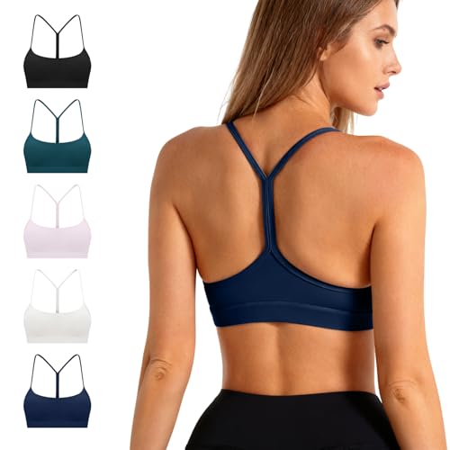 Consejos para Comprar Ropa Azul Marino al mejor precio. 44 CCKIAJIA Brasieres Deportivos Mujer, Sujetador Deportivo Mujeres Acolchado de Yoga Y-Espalda con Copas Acolchadas Extraíbles (MX/US, Alfa, Mediano, Regular, Regular, Azul Marino)
