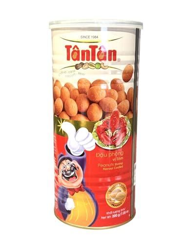 Image of Combo - Chicken Flavour Peanuts and Shirmp Flavour Peanuts - Dau Phong Vi Ga and Dau Phong Vi Tom - 7 Oz per Can with 2 Cans per Order