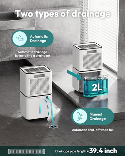 Image of 2000 Sq.Ft Dehumidifier for Basement Home Bedroom Bathroom - 36 dB 30 Pint