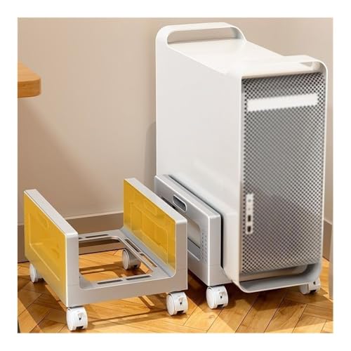 Soporte para torre de computadora, soporte móvil con ruedas giratorias para CPU, soporte para gabinete de PC para piso o alfombra, ideal para gaming y escritorio (gris) miniatura 4