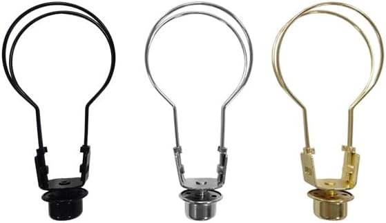 3Pcs Bulb Lamp Shade Clip Adapter - Includes Finial and Levellers for Bulb, No Harp Required Replacement Kit for Table & Floor Lamps