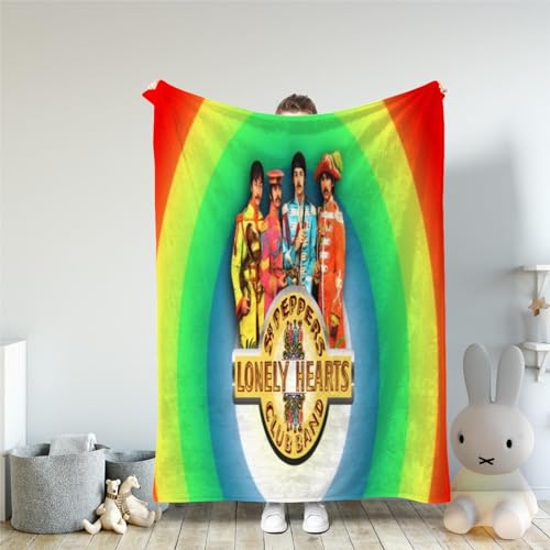 CHEWYZ Couverture Polaire en Peluche The Beatles-Couverture Chaude et Confortable-Toutes Saisons-Douce et légère-Couverture de Sieste en Microfibre pour intérieur et extérieur (200x230cm) - Les Beatles, Paul McCartney, John Lennon, RIngo Starr, George Harrison CHEWYZ Couverture Polaire en Peluche The Beatles-Couverture Chaude et Confortable-Toutes Saisons-Douce et légère-Couverture de Sieste en Microfibre pour intérieur et extérieur (200x230cm)