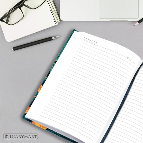Image of Hard Bound Notebook for Girls & Women | A5 Ruled Journal | 192 Pages | 80 GSM Premium Paper | Designer Laminated Cover | Ribbon Bookmark | Notebook for School, College, Office, Journaling & Note Taking (DM4016)