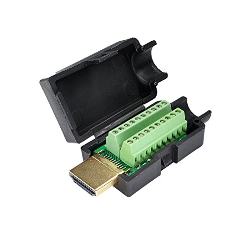 Adaptador HDMI sin soldadura con conector dorado miniatura 1