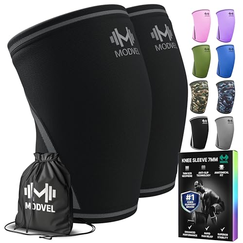 Modvel Neoprene Knee Sleeves for Weightlifting (Medium)