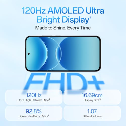 Image of OPPO F35 5G | 8GB+128GB | Wave Blue | 8000mAh Battery + 80W SUPERVOOC | 6.57 inch 120Hz AMOLED Display | Dimensity 6360 MAX 5G | 50MP Front & 50MP Rear Camera | IP69K Water & Dust Resistance