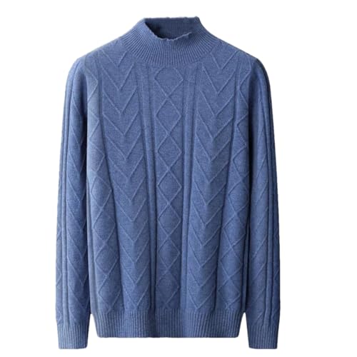 Dcvmvmn Men's Autumn Winter Wool Breathable Sweater Half High Collar Pullover