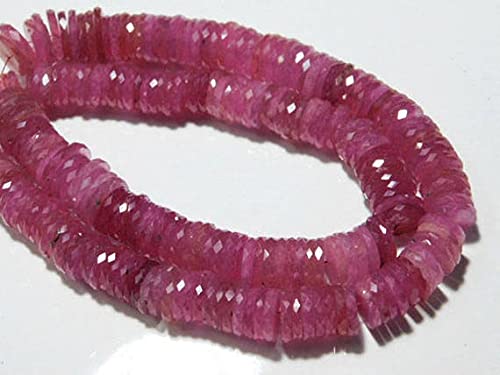 Perle en rubis micro cut 9-10mm fil de pierre precieuse rouge pour création bijoux