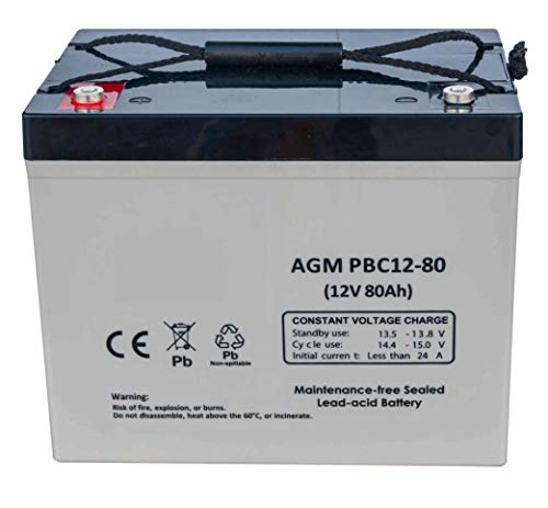 Batería AGM Ciclo Profundo 12V 80Ah PBC12-80