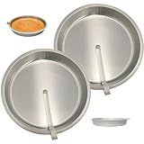AZIDWERYQ 25, 4 cm runde Kuchenform, 2 Stück, Weißblech, leicht zu lösende Kuchenform mit...