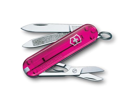 Victorinox Classic SD Swiss Army Knife 7 Functions Pink Transparent