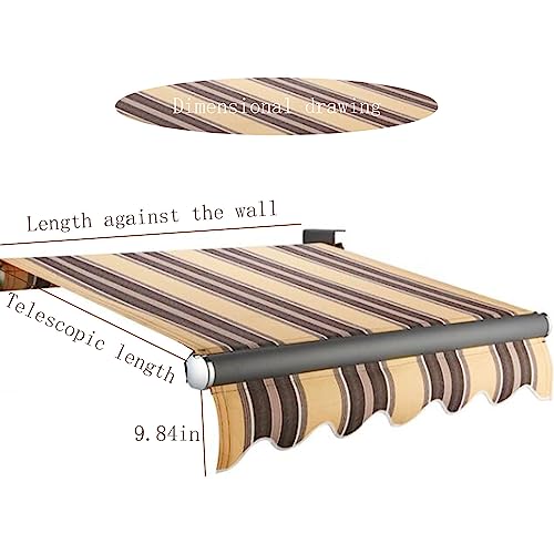 Store banne rétractable imperméable 10x4.9ft en polyester PU pour porte et fenêtre
