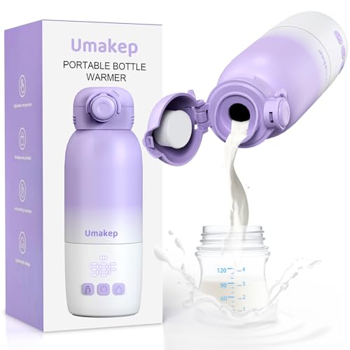 Portable Bottle Warmer for Travel: Large 12oz Capacity with Dual Heating Modes for Breast Milk & Water