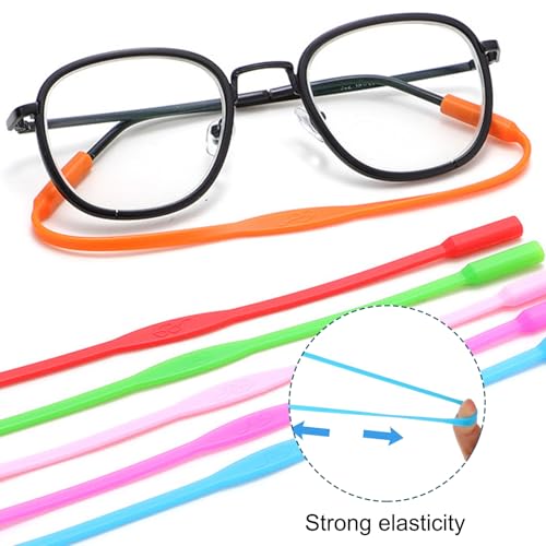 EUYKQNOI 10er Pack brillenband kinder Brillenbänder für Kinder,brillenband baby Brillenband Sport Kinder Silikon Brillenbänder,einstellbar rutschfester Silikon Sonnenbrillen Band Brillen Kordel Halter
