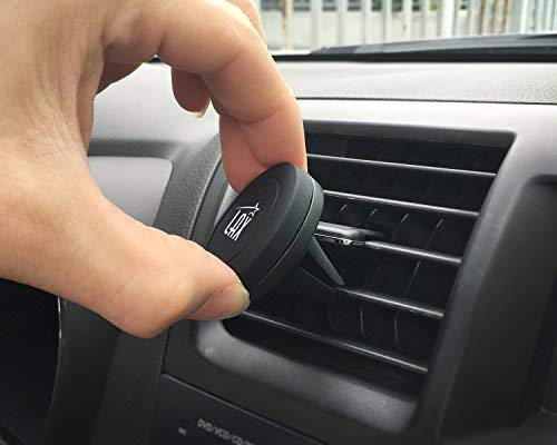 Lax Gadgets Magnetic Air Vent Phone Holder Car Mount - Phone Holder Car Vent Compatible With All Smartphones Including Iphone & Android -Black #TOP2