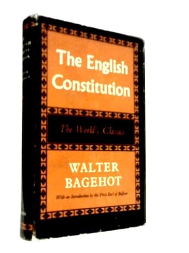 The English constitution, (The World's classics... B00085JU8K Book Cover