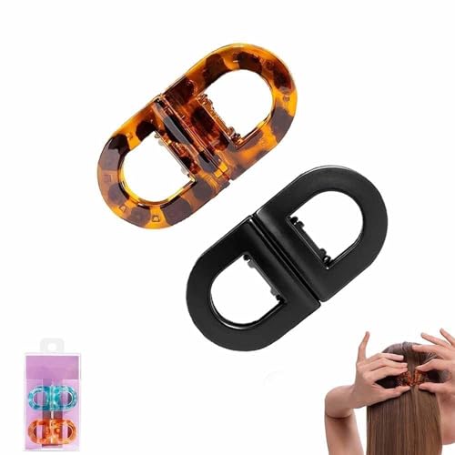 2Pcs Magnetic Hair Clips, Strong Hold No-Slip Magnetic Hair Styling Clips for Women, Seamless 2-in-1 Design for Easy Everyday Hairstyles, Gentle on All Hair Types
