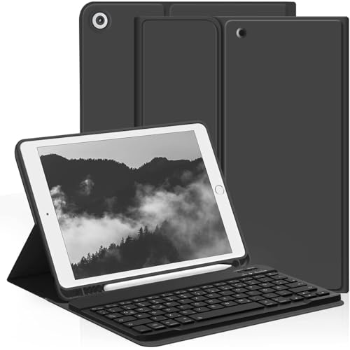 aoub Tastatur Hülle für iPad 9./8./7. Generation 10,2 Zoll 2021/2020/2019 – Ansicht 1