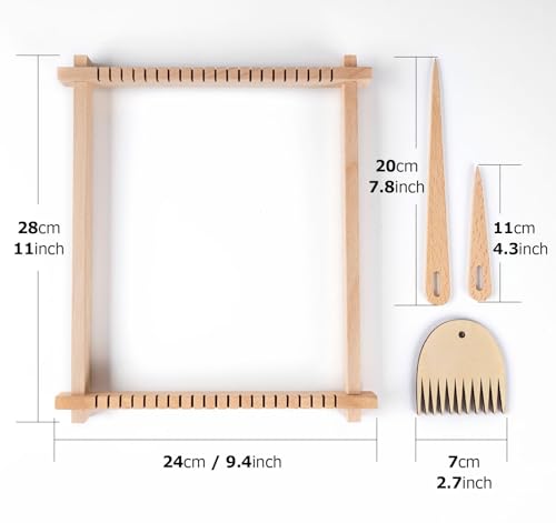 Lemonfilter HY3147 Weaving Loom Kit, 9 * 11 Inch Weaving Loom For Kids Ages 8-12,Wooden Loom Set thumb #2
