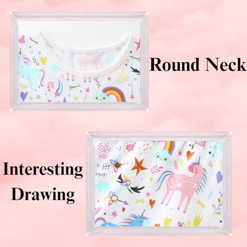 LMYOVE Toddler Girls Summer Casual Dress, Little Girls Cartoon Print Short Sleeve Dress 2-6Y2