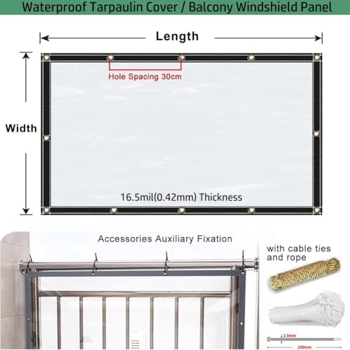 Housse de protection en PVC pour balcon en bâche robuste durable
