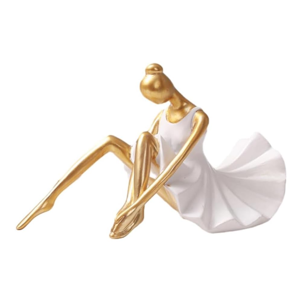 CTRLZS Ballet Girl Gold Home Decor Modern Sculptures Home Decor Statues Abstracts Art Home Decorations Modern Sculptures Home Decor Statues for Aesthetic Desk