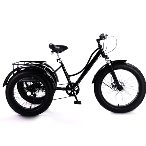 DEaThsalL 24 Bike Elektrodreirad für Erwachsene Zoll Klappbar Dreirad 3 Rad Elektrodreirad FüR Senioren mit Aufbewahrungskorb Höhe Einstellbare Tragfähigkeit 200kg für Besorgungen Black