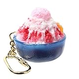 食品サンプル屋さんのキーホルダー（かき氷：いちごみるく）【食品サンプル キーホルダー 雑貨 食べ物 フラッペ イチゴミルク 海外 土産 プレゼント】
